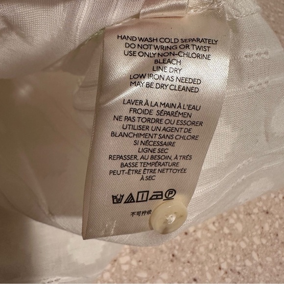 Pilcro Anthropologie White The Cami Surf Blouse Woven 100%Cotton Sheer Large - Picture 10 of 17